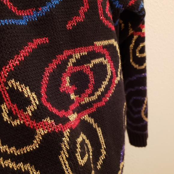 Vintage GFC Ltd Metallic Swirl Pattern Sweater - Picture 4 of 4